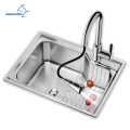 Aquacubic kitchen above counter deep drawn press big single bowl sinks stainless steel kitchen sink